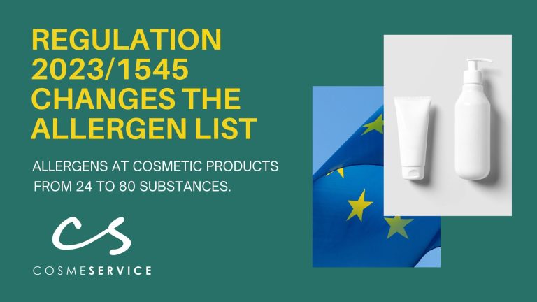 REGULATION 2023/1545 CHANGES THE ALLERGEN LIST
