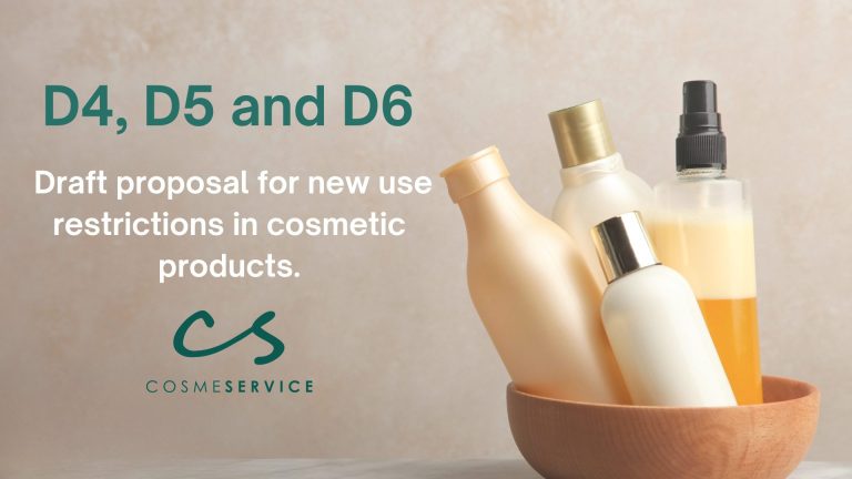 D4, D5 y D6 in cosmetic products