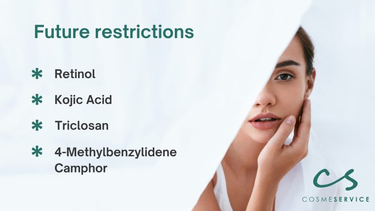 restricciones de ingredientes en cosméticos de la UE